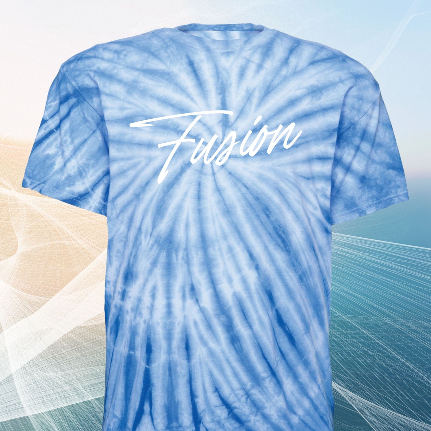 Fusion Puff Print on Tie-Dye Tee