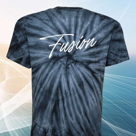 Fusion Puff Print on Tie-Dye Tee