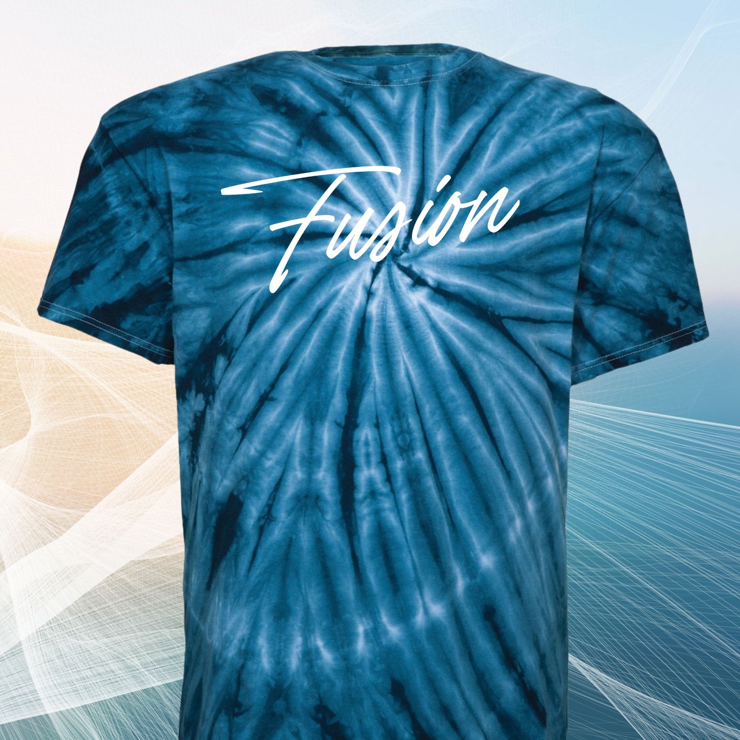 Fusion Puff Print on Tie-Dye Tee