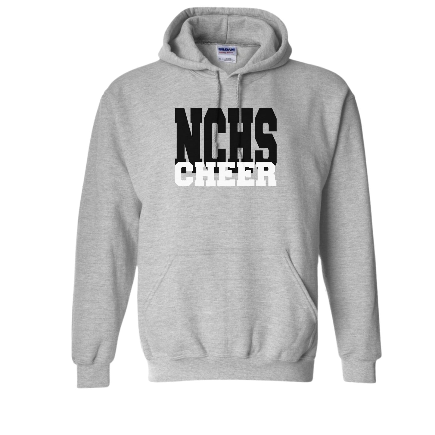 NCHS Cheer Print on Gildan Softstyle Unisex Hooded Sweatshirt