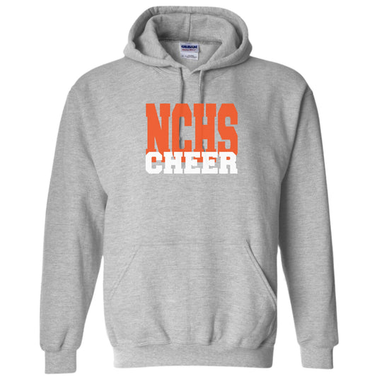 NCHS Cheer Print on Gildan Softstyle Unisex Hooded Sweatshirt