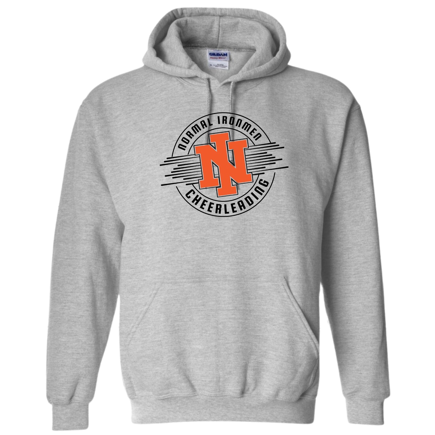 NCHS Circle Cheer Print on Gildan Softstyle Unisex Hooded Sweatshirt