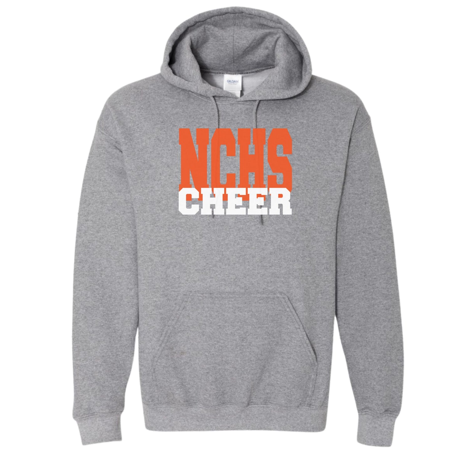 NCHS Cheer Print on Gildan Softstyle Unisex Hooded Sweatshirt