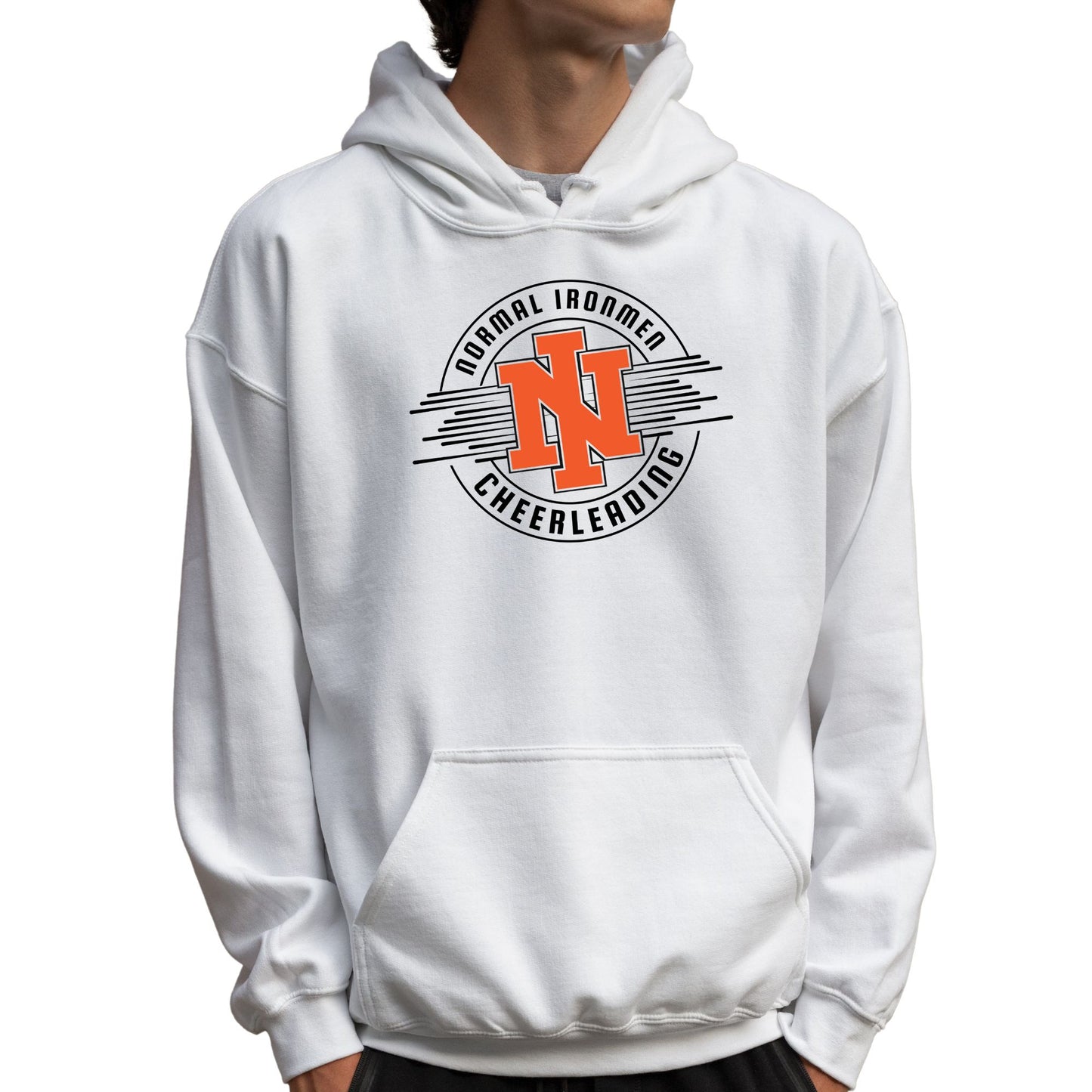 NCHS Circle Cheer Print on Gildan Softstyle Unisex Hooded Sweatshirt