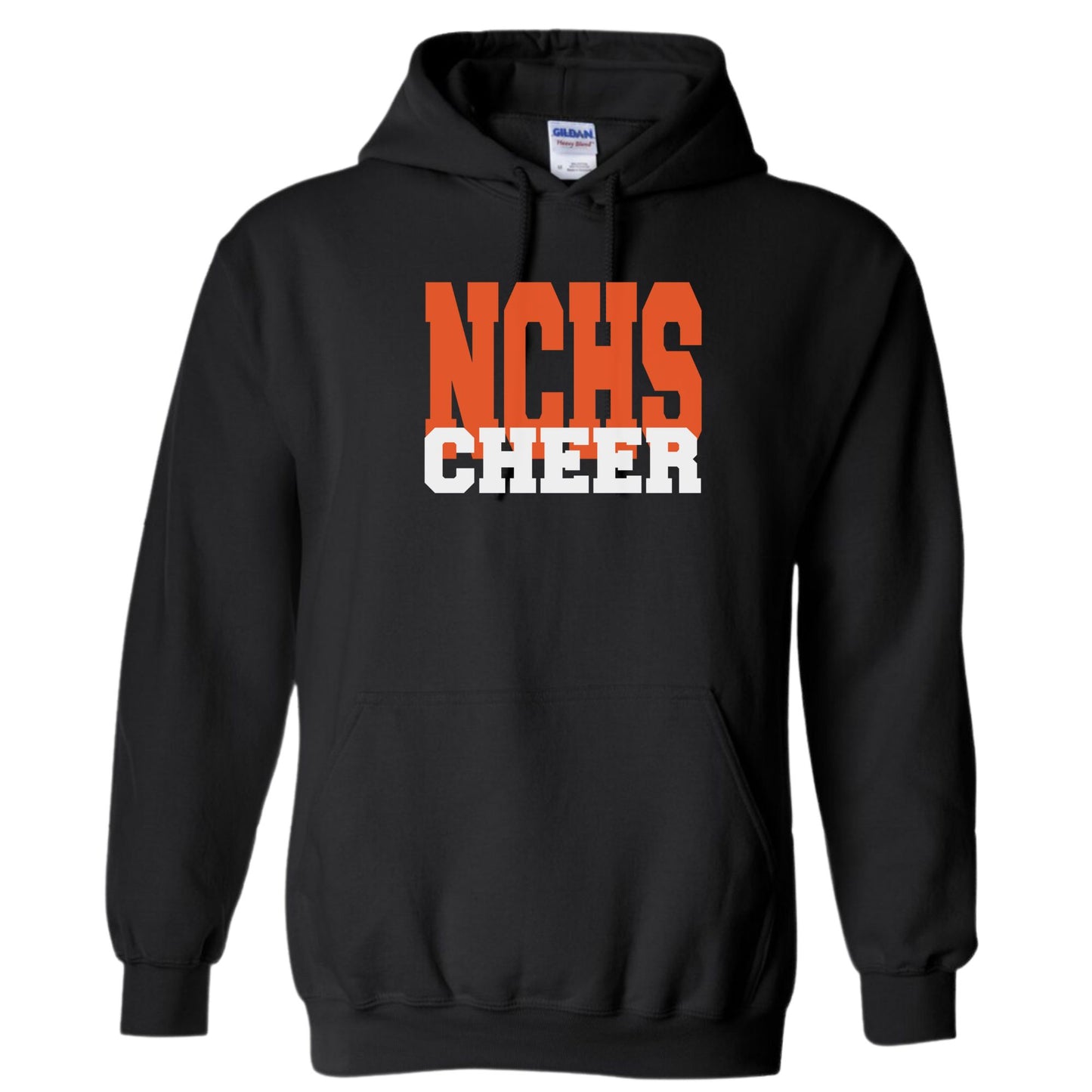 NCHS Cheer Print on Gildan Softstyle Unisex Hooded Sweatshirt