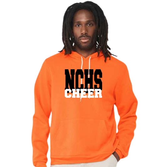 NCHS Cheer Print on Bella+Canvas Sponge Fleeve Unisex Hooded Sweatshirt