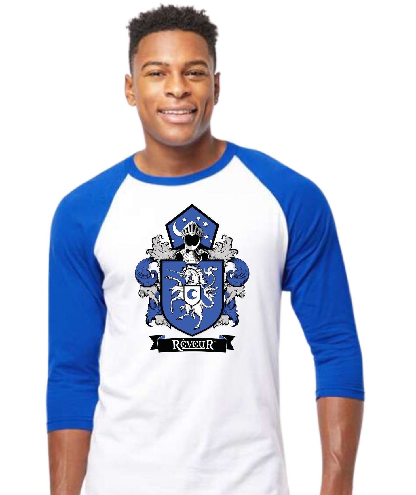 Three-Quarter Raglan Sleeve Baseball Jersey with Full Color House Image