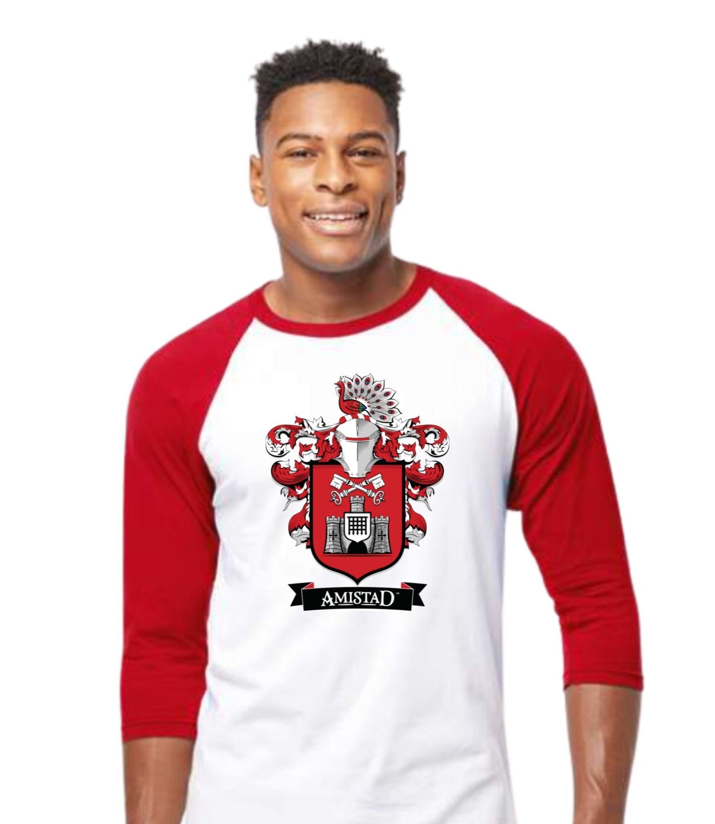 Three-Quarter Raglan Sleeve Baseball Jersey with Full Color House Image