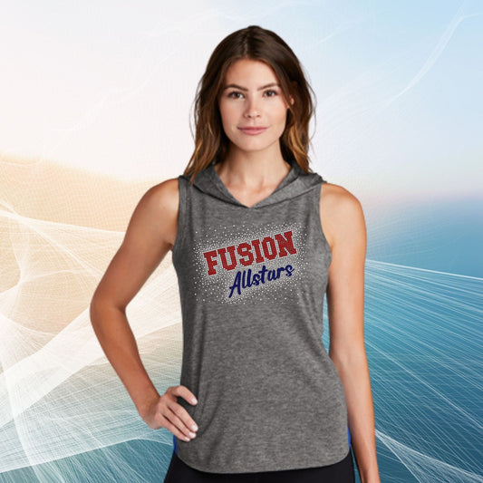 Ladies PosiCharge Tri-Blend Wicking Draft Hoodie Tank