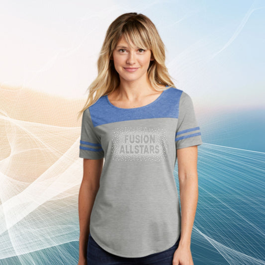 Ladies PosiCharge Tri-Blend Wicking Fan Tee