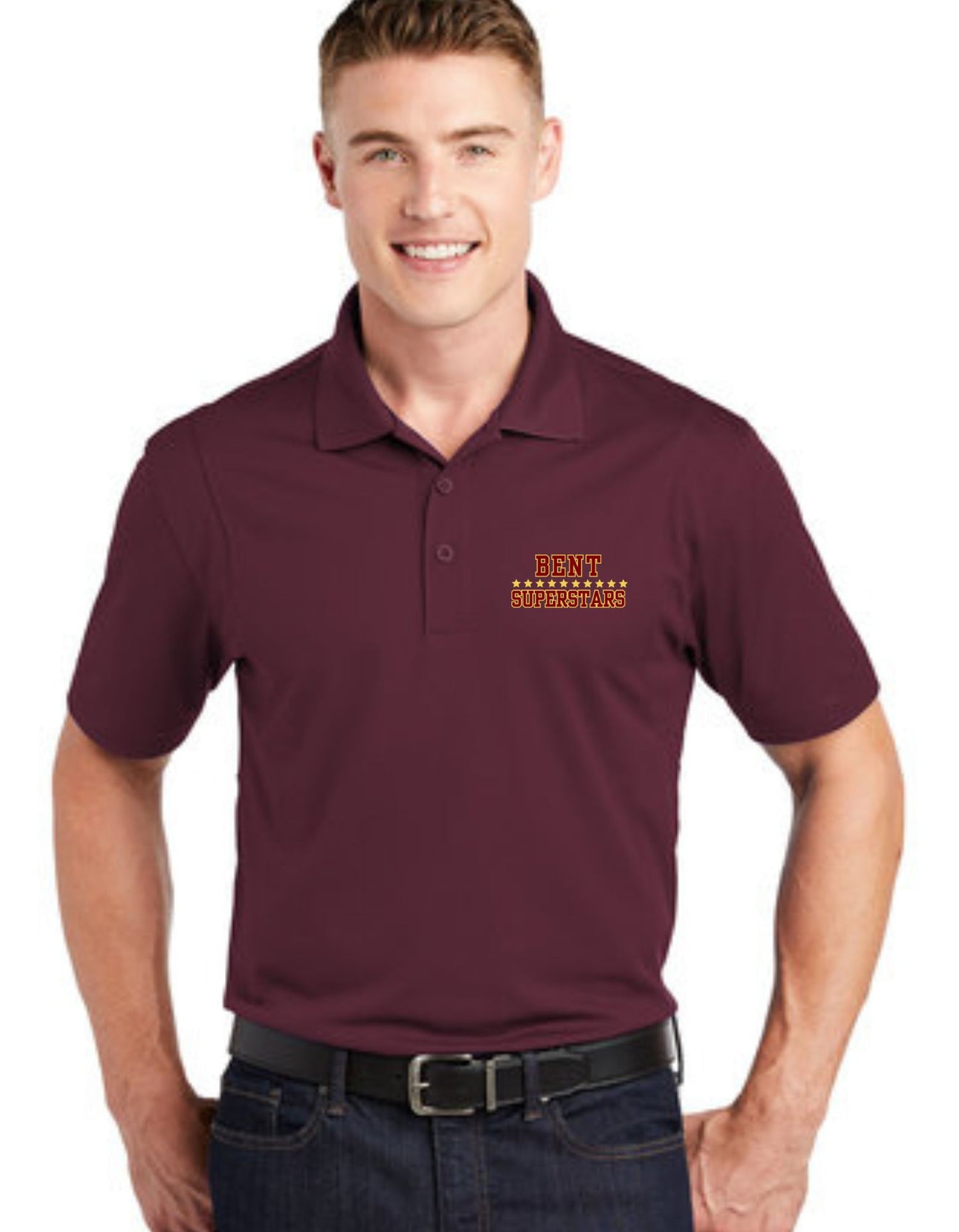 Sport-Tek Micropique Sport-Wick Polo with Maroon and Gold Embroidery