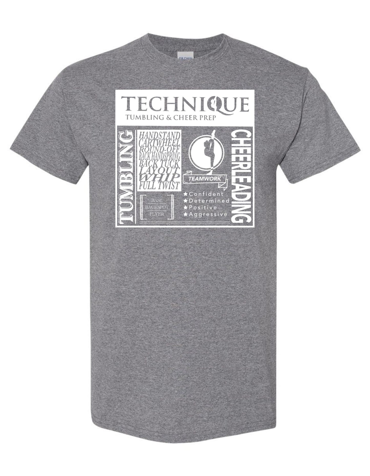 "Technique Words" Print on Heavy Blend Unisex T-Shirt