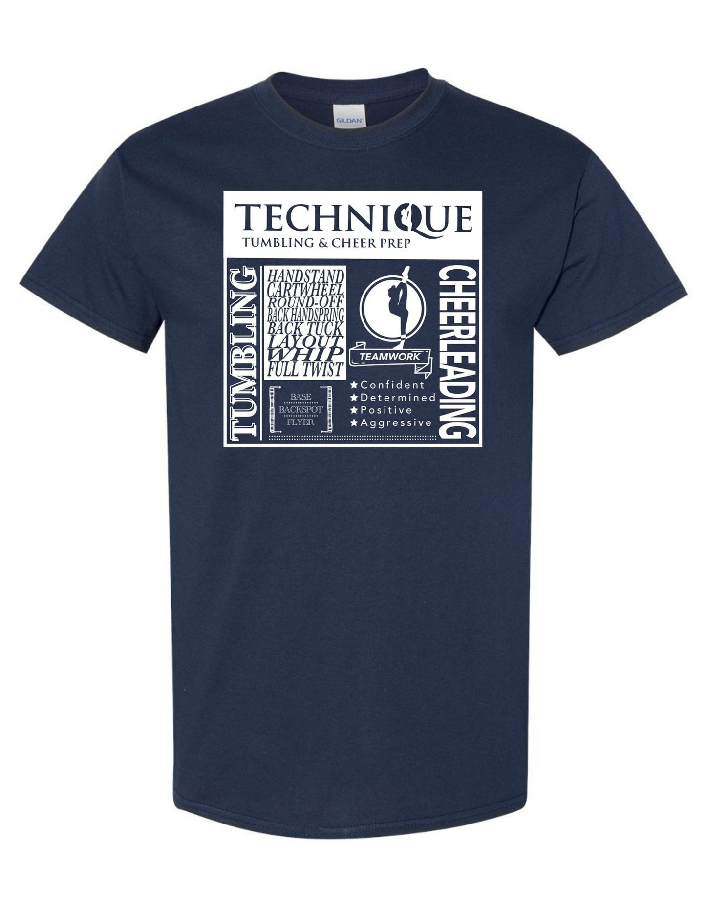 "Technique Words" Print on Heavy Blend Unisex T-Shirt