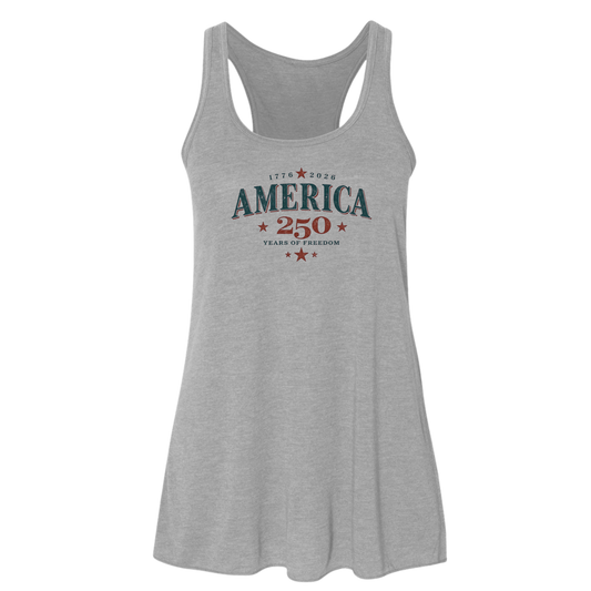 Women's Flowy Racerback Tank Top America 250
