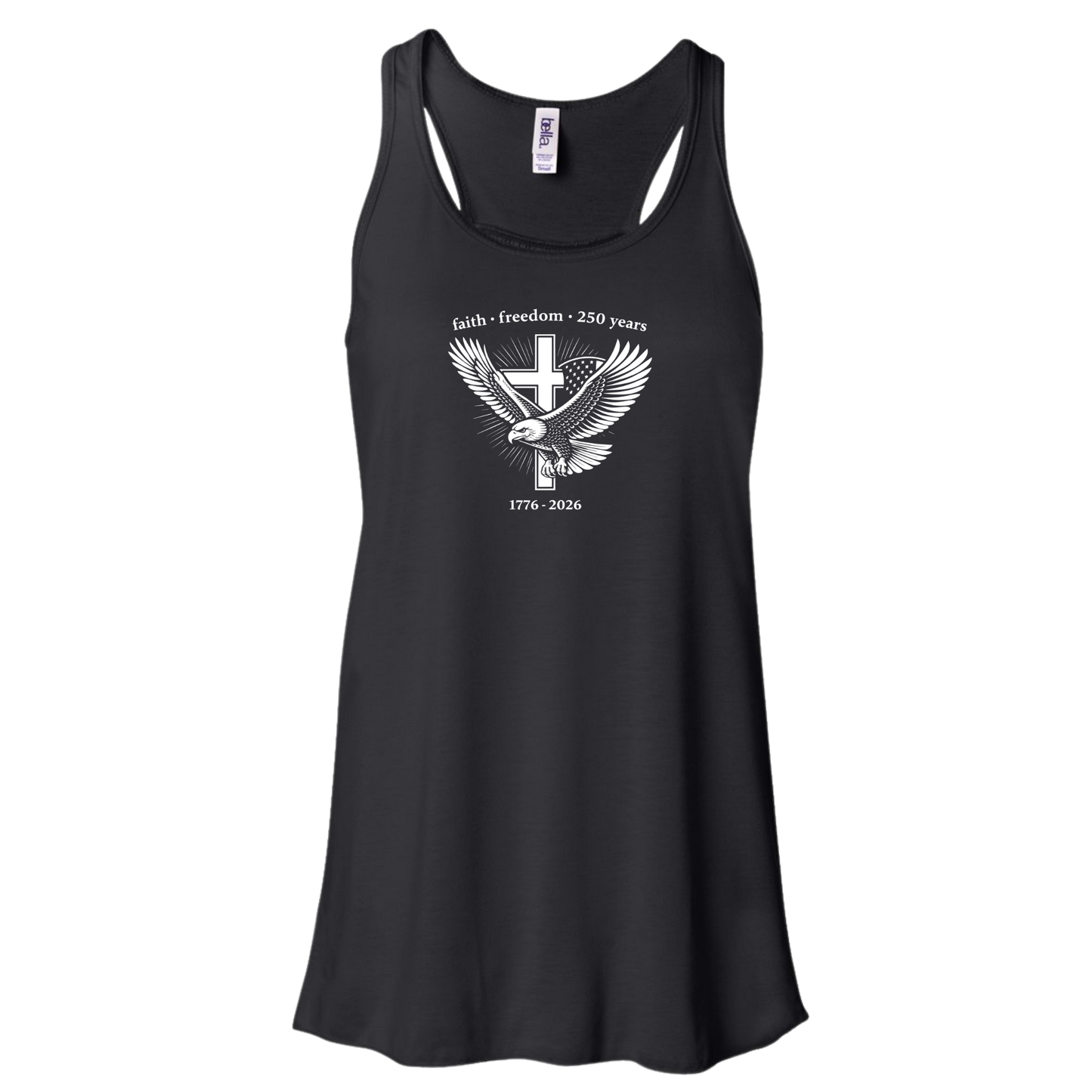 Women's Flowy Racerback Tank Top Faith & Freedom