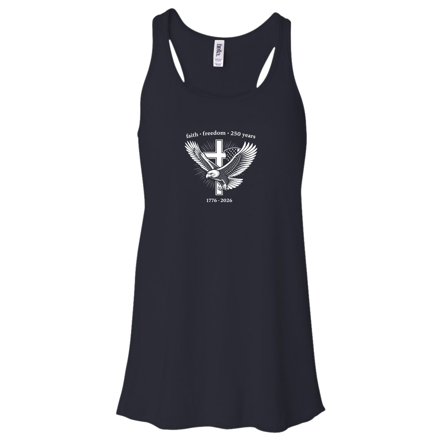 Women's Flowy Racerback Tank Top Faith & Freedom