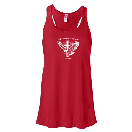 Women's Flowy Racerback Tank Top Faith & Freedom