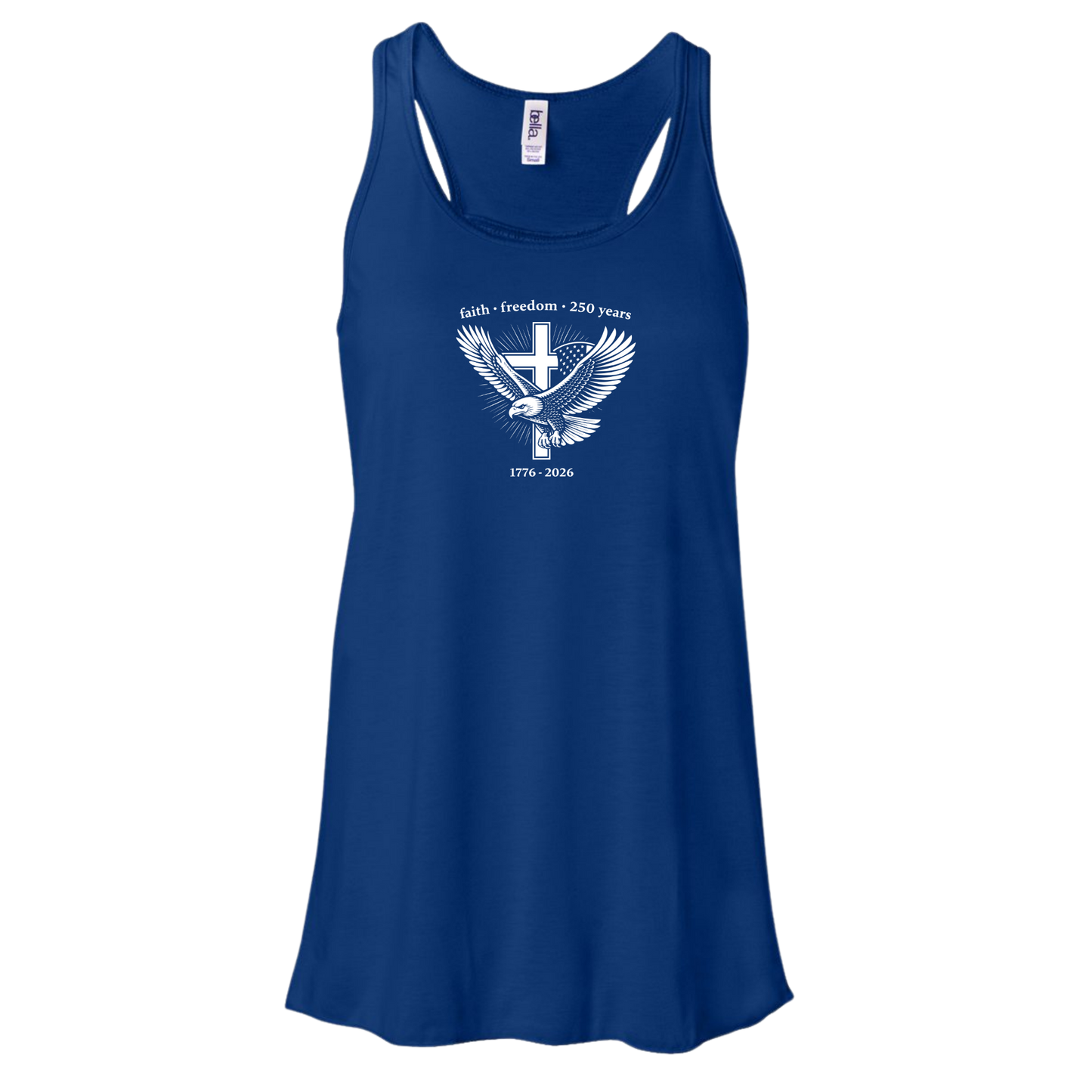 Women's Flowy Racerback Tank Top Faith & Freedom