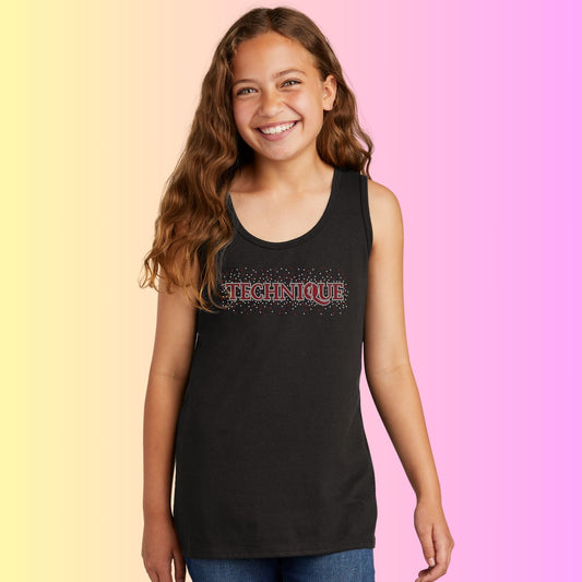 Girls Technique Logo Bling Tank