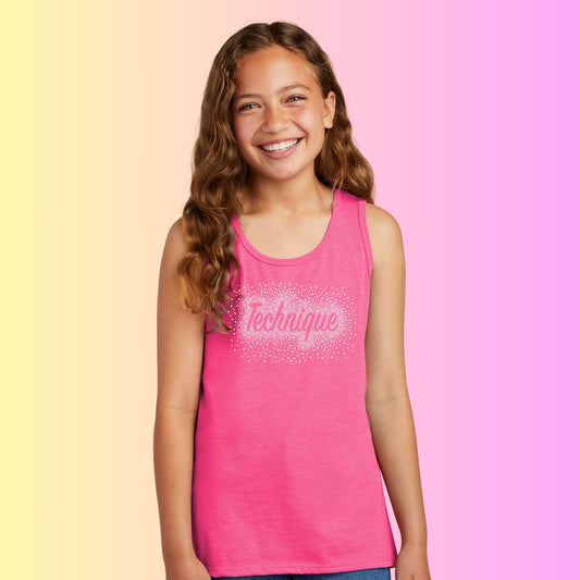 Girls Technique Bling (Script) Tank